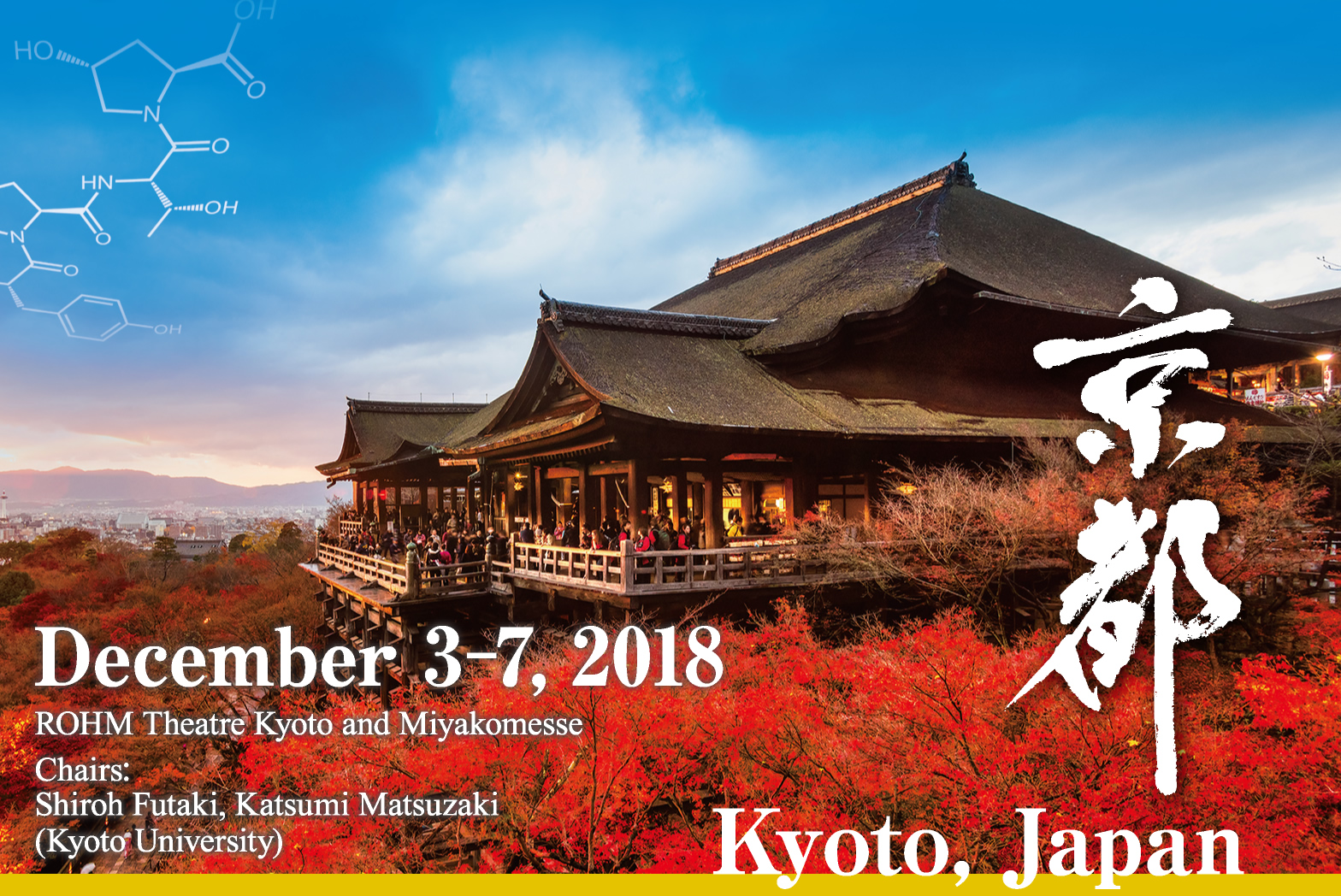 December 3−7, 2018
ROHM Theatre Kyoto and Miyakomesse
Chairs:
Shiroh Futaki, Katsumi Matsuzaki
(Kyoto University)